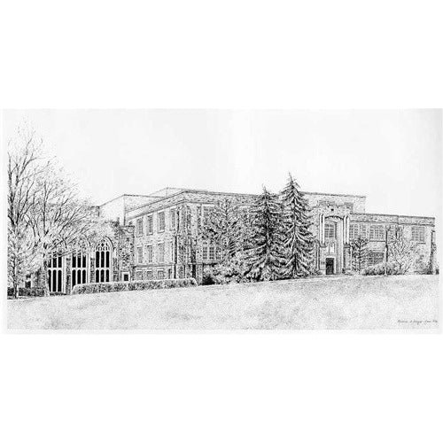 Ivey Main Campus Black and White Print